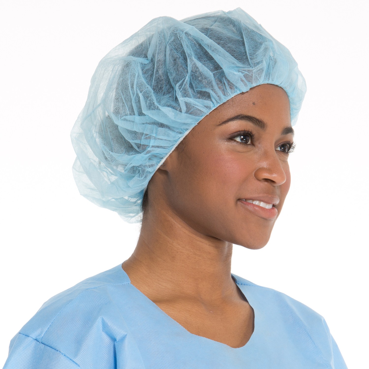 Cap Bouffant Blue Spunbound Large by O&M Halyard  ID 69801